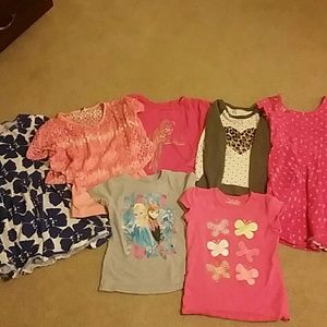 Prebundled girls tops and dresses